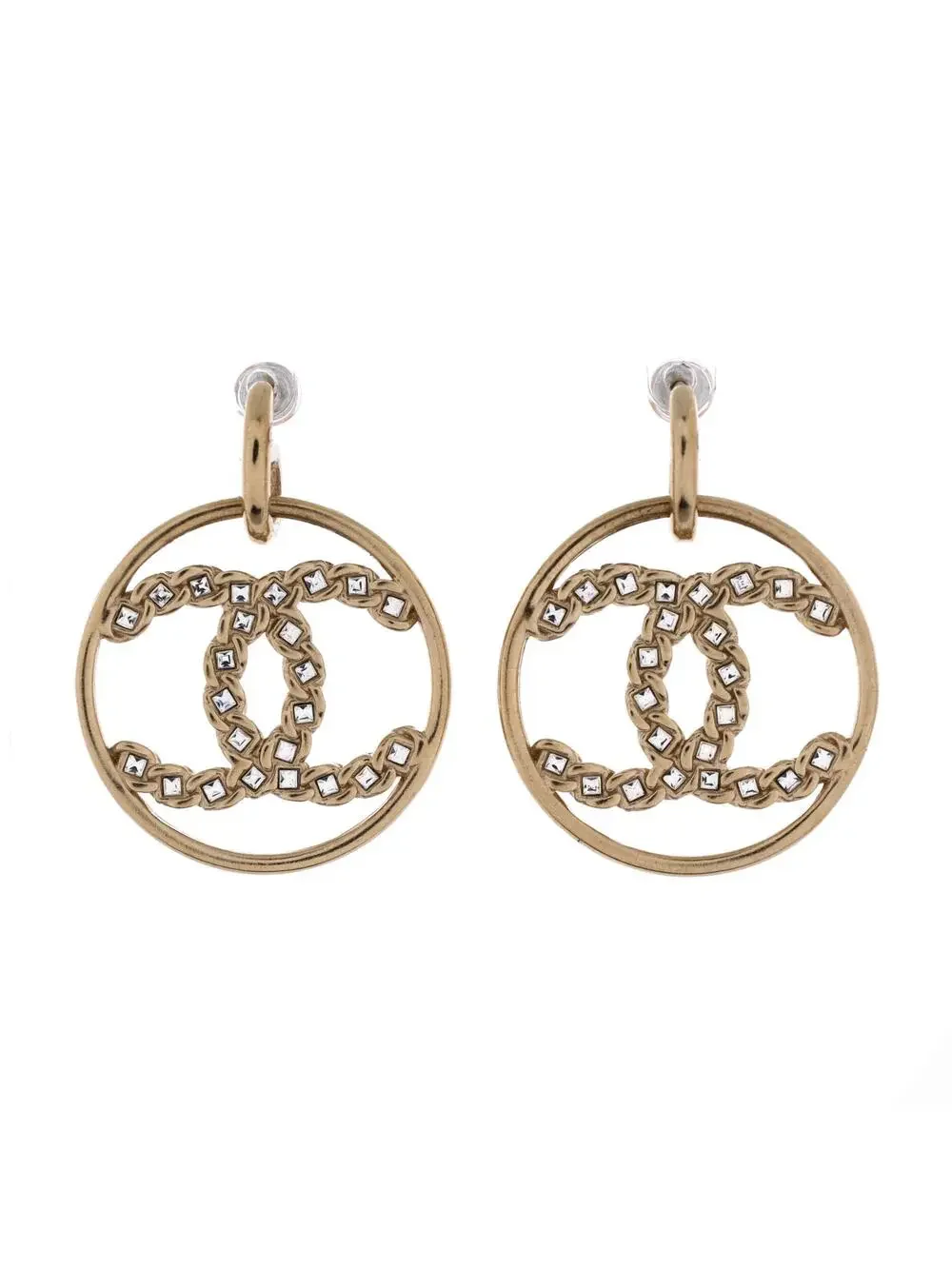 Chanel High Society Cc Dangle Hoop #239945C90B